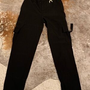 DKNY Black Trousers with Metal Accents